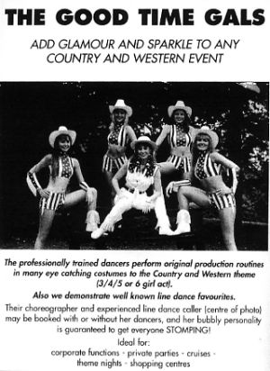 Jon Anton Presents...a number of groups of LINE DANCERS situated around the country available for Displays & Instruction.